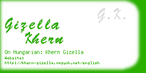 gizella khern business card